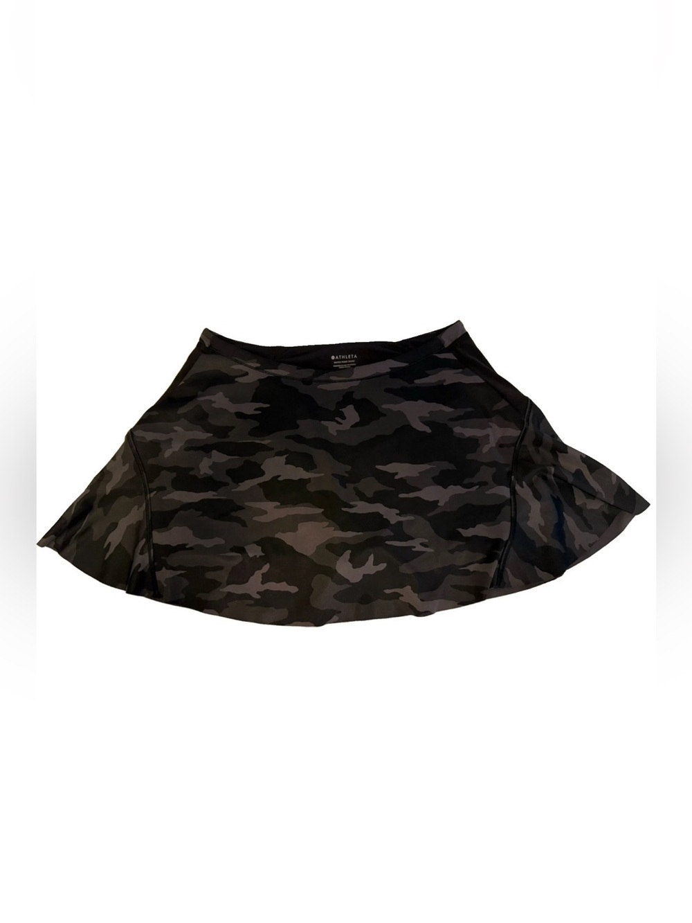 Athleta Match Point Camo Skort Women's M Black Gray Tennis